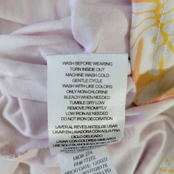 Tommy Bahama Girls Tropical Ruffled Sleeveless Sundress Red Yellow Ombre Size 6 - Picture 8 of 10